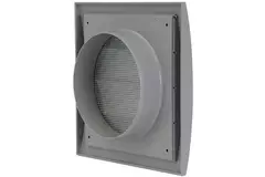 Lamellgaller för avlastning av ventilationsgaller 190x190 diameter: 125, grått - ND12ZP