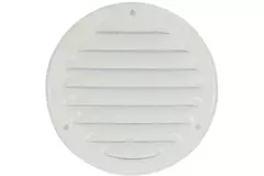 Rund ventilationsgaller av metall 125 mm, vit  - MR125 - RAL9016