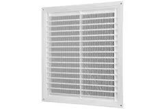 Fyrkantigt ventilationsgaller med grill 250x250, vit  - VR2525