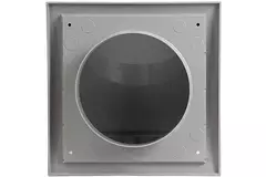 Fasadgaller med backspjäll 150x150 mm diameter 100 mm, grått - ND10FVP
