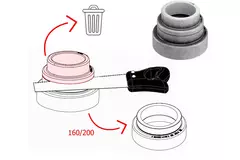 Reducerare för isolerat rör 125/160/200 mm