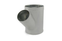 T-stycke i spiral, diameter 100 mm - 100 mm (45 grader) (sendzimirförzinkat) RAL7035