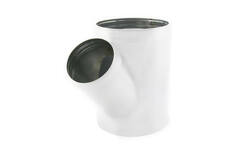 T-stycke i spiral, 80 mm diameter 80 mm (45 grader) (sendzimirförzinkat) RAL9010