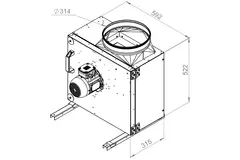 Boxfläkt rökgas F400 - MPS 280 D2 F4 30