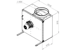Boxfläkt rökgas F400 - MPS 560 D4 F4 30