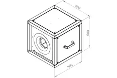Boxfläkt med motor utanför luftflöde - MPC 250 EC T30