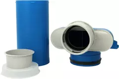 Vent-Axia Uniflexplus ventilförgrenare 1 x Ø 90 mm med glidhylsa 250 mm och skyddslock Ø 125 mm