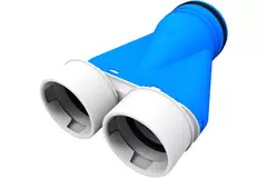 Vent-Axia Uniflexplus ventilationsventilkollektor 2x Ø 90 mm med pip Ø 125 mm