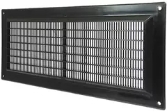 Rektangulärt ventilationsgaller med galler 130x300 , svart - VR1330M