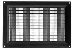 Rektangulärt ventilationsgaller med galler 250x170 , svart - VR2517M