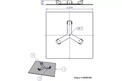 Vasco designtakventil deluxe fyrkantig rak (inkl. smiley)