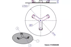 Vasco designtak- eller väggventil deluxe rund (inkl. smiley)