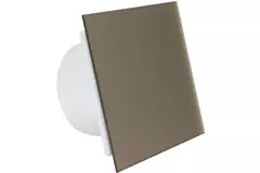 Badrumsfläkt Ø 100 mm – front av glas satinguld