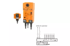 Rektangulärt ställdon för brandspjäll 230V - E-FD25 150x550 M230 S