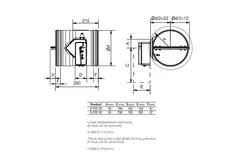 Brandspjäll cirkulärt 560 mm ändanslutning - E-FDC40 D560RS