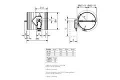 Brandspjäll rund 200 mm servomotor 230V - E-FDC25 D200 M230S