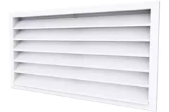 Ytterväggsgaller av aluminium 700x500 - RAL 9016