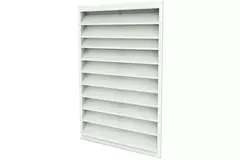 Ytterväggsgaller av galvaniserat stål 500x1000 - RAL 9010