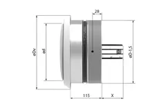 Brandspjäll cirkulärt 160 mm med ventilationsventil - E-BFDC V EI120S D160