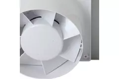Badrumsfläkt Ø 100 mm – front av glas satinguld