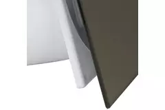 Badrumsfläkt Ø 100 mm – front av glas satinguld
