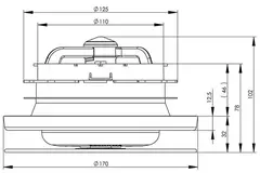 Zehnder ComfoValve Luna E125 dräneringsventil