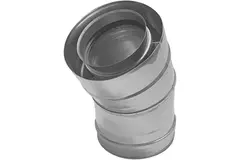 Koncentrisk diameter 130 - 200 mm böj 30 gr I316L/I304 (D0,5/0,6) (inkl. gummitätning innerrör)