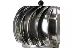 Vinddriven takfläkt Cowl 150 mm RVS inklusive takplåt – 65 m3/h