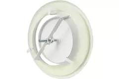 Dräneringsventil till fläkt av metall Ø 200 mm RAL 9010 med fjäderklämma - DVSC200