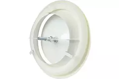 Matningsventil till fläkt av metall Ø 100 mm RAL 9010 med fjäderklämma - DVSC-P100