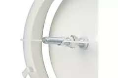 Matningsventil till fläkt av metall Ø 100 mm RAL 9010 med fjäderklämma - DVSC-P100