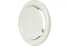 Matningsventil till fläkt av metall Ø 100 mm RAL 9010 med fjäderklämma - DVSC-P100
