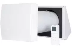 Decentraliserad WTW HRU vägg Ø150 med fjärrkontroll - 60 m³/h - HRU-WALL-RC-150-60-PEG