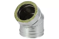 DW diameter 150 mm (150/200) böj 45 gr I316L/I304 (D0,5/0,6)