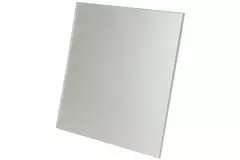 Badrumsfläkt Ø 100 mm med timer och fuktsensor – front av glas i satinsilver