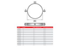 Metallkonsol 200mm utan gummi - PCWOR200