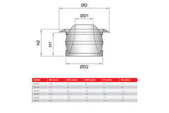 Jetspridare 250mm Vägg- och takmontering RAL 9010