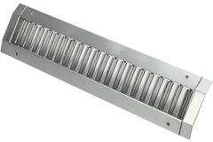 ClimaConnect kanalgaller, enkelriktningsjusterbart, 525 x 75 mm, för rör 160–400 mm – obelagt
