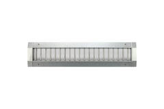 ClimaConnect kanalgaller, enkelriktningsjusterbart, 525 x 75 mm, för rör 160–400 mm – obelagt