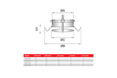 Ventilationsventil 100 mm till- och frånluft med friktionsfjädrar - DAV-C100