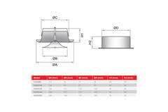 Ventilationsventil 100 mm metall - S-DVS100 RAL9010