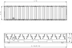 Volymkontrollventil för ventilationsgaller - 525x75