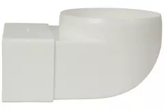 Rektangulär böj av plast vertikal 90° 100 mm i diameter 110x55 - KLD.