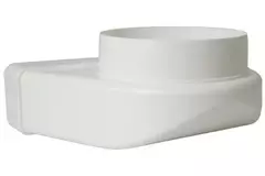 Rektangulär böj av plast vertikal 90° Ø 150 mm - 220x90 mm KLD29-150