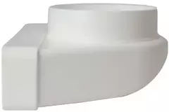 Rektangulär böj av plast vertikal 90°, Ø 125 mm - 220X55mm KLD25-125