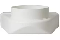 Rektangulär böj av plast vertikal 90°, Ø 125 mm - 220X55mm KLD25-125
