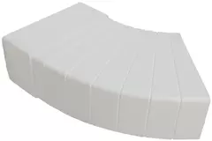 Rektangulär, horisontell 15-60° böj av plast 110x55 mm - KLH15-60