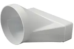Rektangulär reducerare av plast Ø 150 mm - 220x90 mm KSD29-150