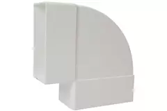 Rektangulär, horisontell 90° böj av plast 110x55 mm - KLH