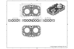 Vent-Axia Uniflexplus underfördelningsskåp 18 x Ø 69 mm sidoanslutning med tapp Ø 160 mm